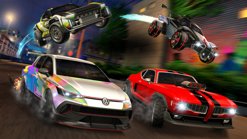 Discovery splash banner for Rocket League Discord server